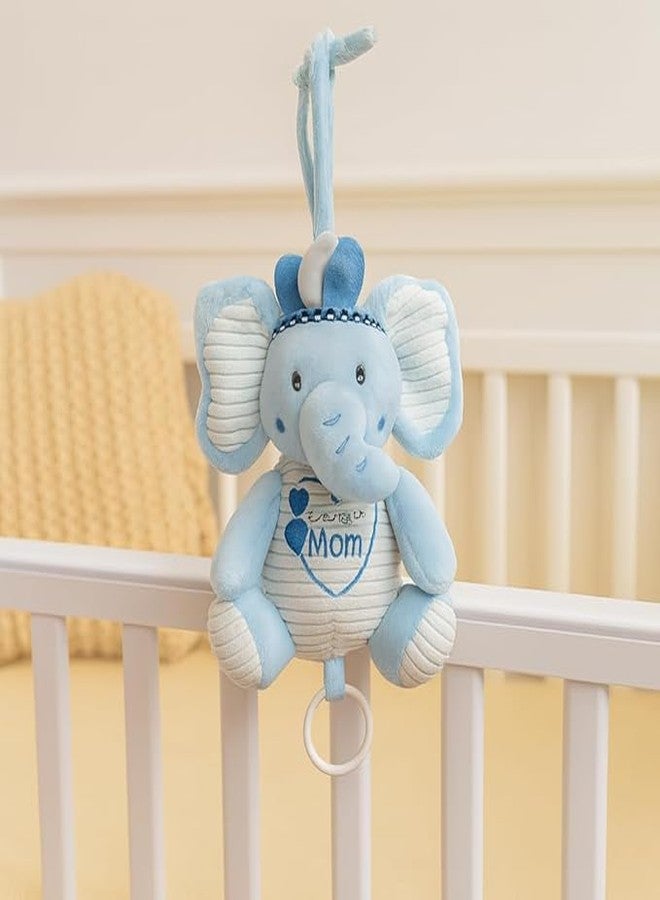 SMILE BABY Plush Hanging Toy Rattles for Crib and Stroller Keep Your Baby Entertained and Engaged. Soft, Colorful, and Safe, They Stimulate Sensory Development and are Perfect for Playtime Fun (BLUE -1) - Image 1